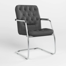 Конференційне крісло Новий Стиль CHESTER STEEL CF LB CHROME ECO-30 (Чорний) (NWS-125587)