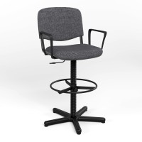 Крісло офісне поворотне ISO GTP RING BASE STOPKI PM64 C-38 (Антрацит) (NWS-132047)