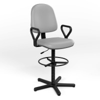 Кресло офисное поворотное Новый Стиль REGAL GTP NEW RING BASE STOPKI PM60 V-28 (Светло-серый) (NWS-132117)