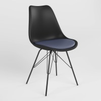 Стілець обідній Новий Стиль ASTI 4A BLACK (BOX-3) K02 ECO-22 (Синій) (NWS-132348)