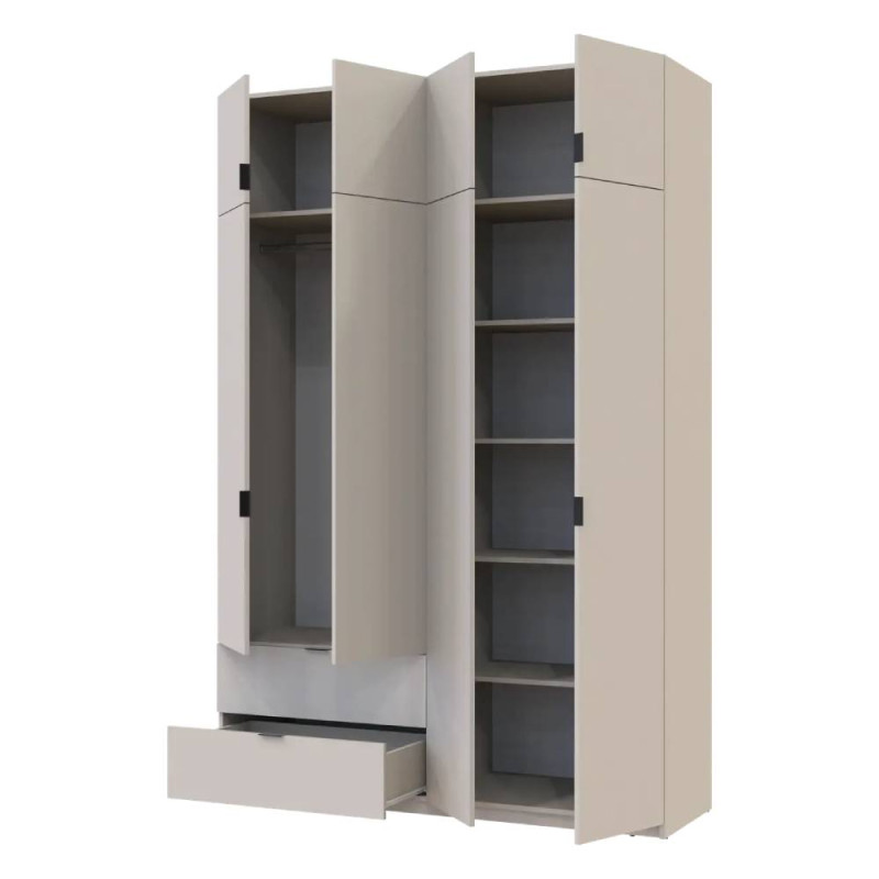 Шафа розпашна з антресоллю Doros Лукас 180х50х240 см Кашемір (DRS-011621)