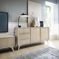Комод Perfect Home Forest KSZ158 2-дверний з 3 шухлядами 158х80х38 см Беж пісочний/ялиця сканді (PFH-091483)