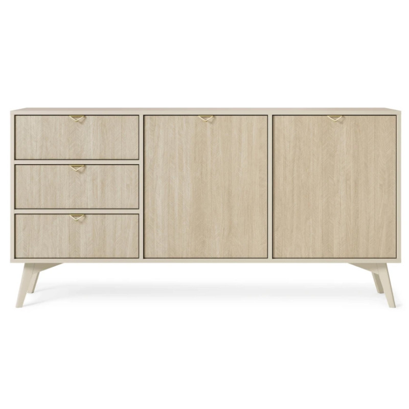 Комод Perfect Home Forest KSZ158 2-дверний з 3 шухлядами 158х80х38 см Беж пісочний/ялиця сканді (PFH-091483)