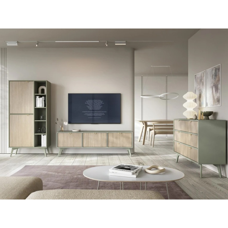 Тумба приліжкова Perfect Home Forest S54 з 1 шухлядою 53х53х38 мм Евкаліпт/ялиця сканді (PFH-091473)