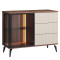 Комод з телескопічними напрямними та підсвіткою Perfect Home Vici KSZ103 1D3S 103x80x39 Горіх/Кашемір (PFH-091277)