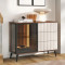Комод з телескопічними напрямними та підсвіткою Perfect Home Vici KSZ103 1D3S 103x80x39 Горіх/Кашемір (PFH-091277)