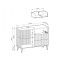 Комод з телескопічними напрямними та підсвіткою Perfect Home Vici KSZ103 1D3S 103x80x39 Горіх/Кашемір (PFH-091277)