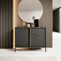 Комод з телескопічними напрямними Perfect Home Clars 2DS/104 103,3x81,4x39,5 Антрацит (PFH-091017)
