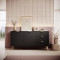Комод з телескопічними напрямними Perfect Home Lante 2D3S/163 163,2x81,2x38 Чорний (золоті ніжки) (PFH-091191)