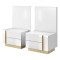 Тумби приліжкові 2 шт з двома шухлядами Perfect Home Marco 2S 102x60x38,4 Білий/Білий глянець/Дуб грандсон (PFH-091049)