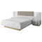 Тумби приліжкові 2 шт з двома шухлядами Perfect Home Marco 2S 102x60x38,4 Білий/Білий глянець/Дуб грандсон (PFH-091049)