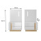 Тумби приліжкові 2 шт з двома шухлядами Perfect Home Marco 2S 102x60x38,4 Білий/Білий глянець/Дуб грандсон (PFH-091049)