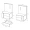 Тумби приліжкові 2 шт з двома шухлядами Perfect Home Marco 2S 102x60x38,4 Білий/Білий глянець/Дуб грандсон (PFH-091049)