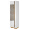 Вітрина висока у вітальню Perfect Home Marco 1D1W/60 193,5х60х40 Білий/Білий глянець/Дуб грандсон (PFH-091029)