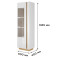 Вітрина висока у вітальню Perfect Home Marco 1D1W/60 193,5х60х40 Білий/Білий глянець/Дуб грандсон (PFH-091029)