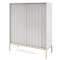 Комод високий Perfect Home Nova K104 2D 104x125x39 Сірий (золоті ніжки) (PFH-091235)