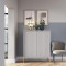 Комод високий Perfect Home Nova K104 2D 104x125x39 Сірий (золоті ніжки) (PFH-091235)