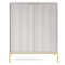 Комод високий Perfect Home Nova K104 2D 104x125x39 Сірий (золоті ніжки) (PFH-091235)