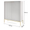 Комод високий Perfect Home Nova K104 2D 104x125x39 Сірий (золоті ніжки) (PFH-091235)