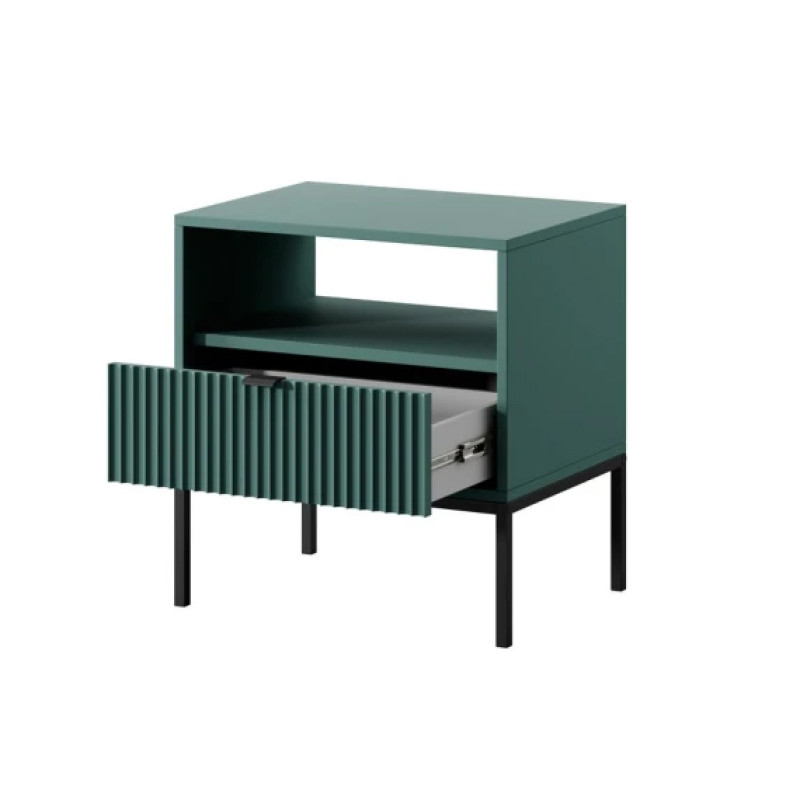 Тумба приліжкова Perfect Home Nova з 1 шухлядою і чорними ніжками S54 54х56х39 см Лабрадор (PFH-091504)