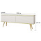 Тумба під телевізор Perfect Home Oro RTV135 MDF 2D 135х53х32 Білий (золоті ніжки) (PFH-091329)