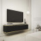 Тумба під телевізор навісна Perfect Home Oro RTV135 MDF 2D 135х30х32 Чорний (PFH-091355)