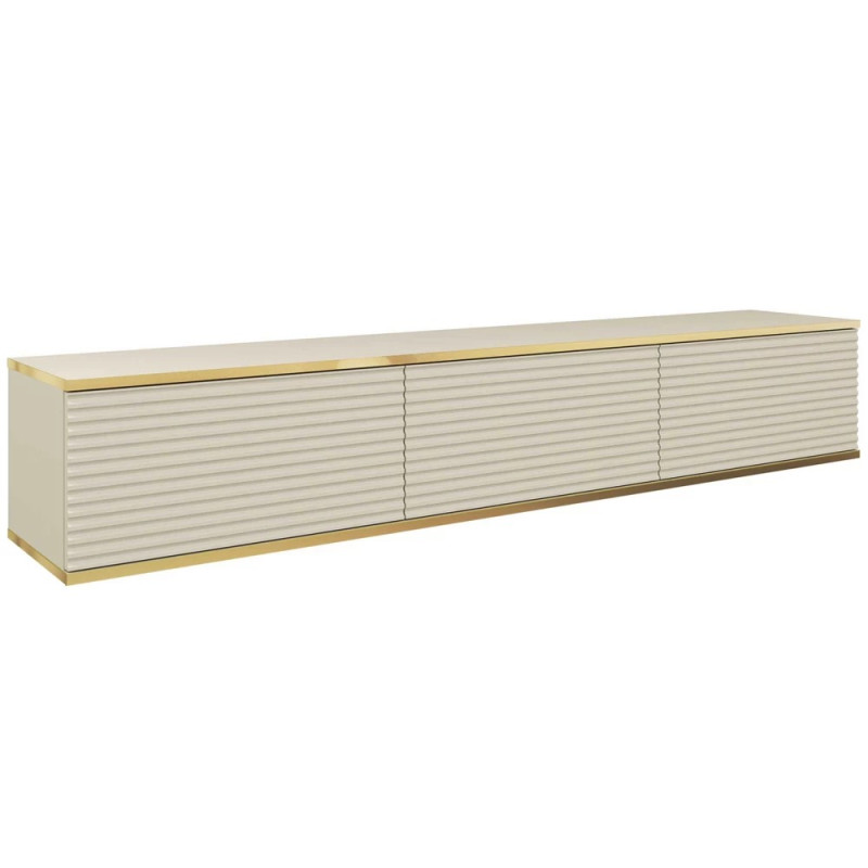Тумба під телевізор навісна Perfect Home Oro RTV175 MDF 3D 175х30х32 Бежевий (PFH-091366)