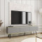 Тумба під телевізор Perfect Home Oro RTV175 MDF 3D 175х53х32 Сірий (чорні ніжки) (PFH-091344)