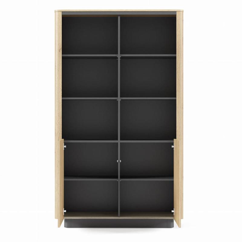 Стелаж Perfect Home Torro 2D/113 113,2x190,1x38,1 Дуб кремона/Чорний (PFH-091413)