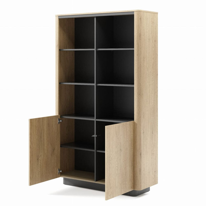 Стелаж Perfect Home Torro 2D/113 113,2x190,1x38,1 Дуб кремона/Чорний (PFH-091413)