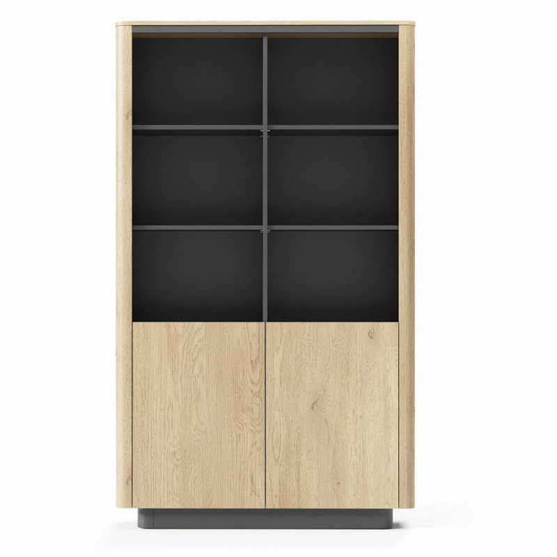 Стелаж Perfect Home Torro 2D/113 113,2x190,1x38,1 Дуб кремона/Чорний (PFH-091413)