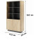 Стелаж Perfect Home Torro 2D/113 113,2x190,1x38,1 Дуб кремона/Чорний (PFH-091413)