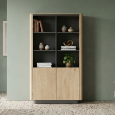 Стелаж Perfect Home Torro 2D/113 113,2x190,1x38,1 Дуб кремона/Чорний (PFH-091413)