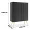 Комод високий Perfect Home Zova K103 2D 103x129x39 Чорний (золоті ніжки) (PFH-091373)