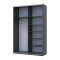 Шафа купе Doros G-Caiser Антрацит 2 Дзеркала / 3 частини 160х60х240 (42005409) (DRS-012242)