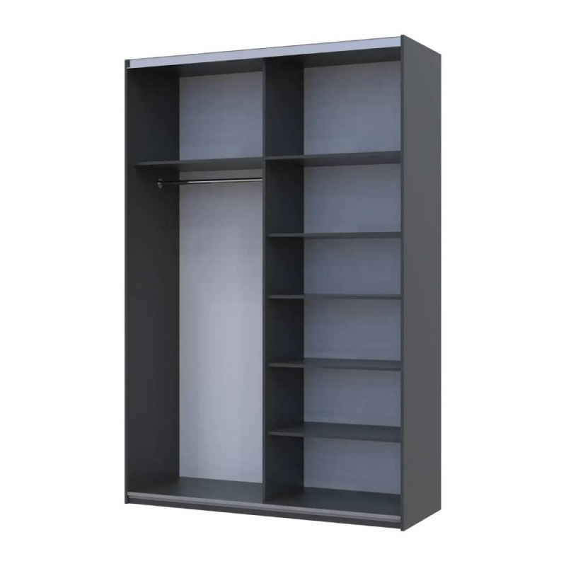 Шафа купе Doros G-Caiser Антрацит 2 Дзеркала / 3 частини 160х60х240 (42005409) (DRS-012242)
