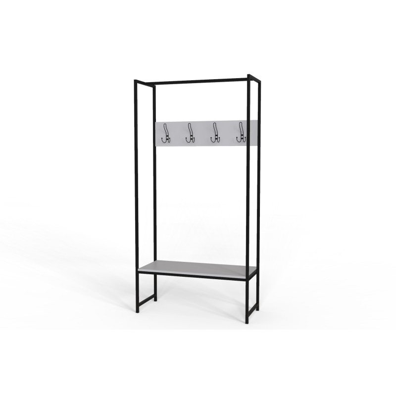 Вешалка напольная модульная Ferrum-decor Трелис 12 180x90x38 черный ДСП Белое 16мм (FRD-104307)