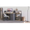Етажерка 3/60 Ferrum-decor Серії Конект 75x60x28 чорний ДСП Дуб Сонома 16мм (FRD-104257)