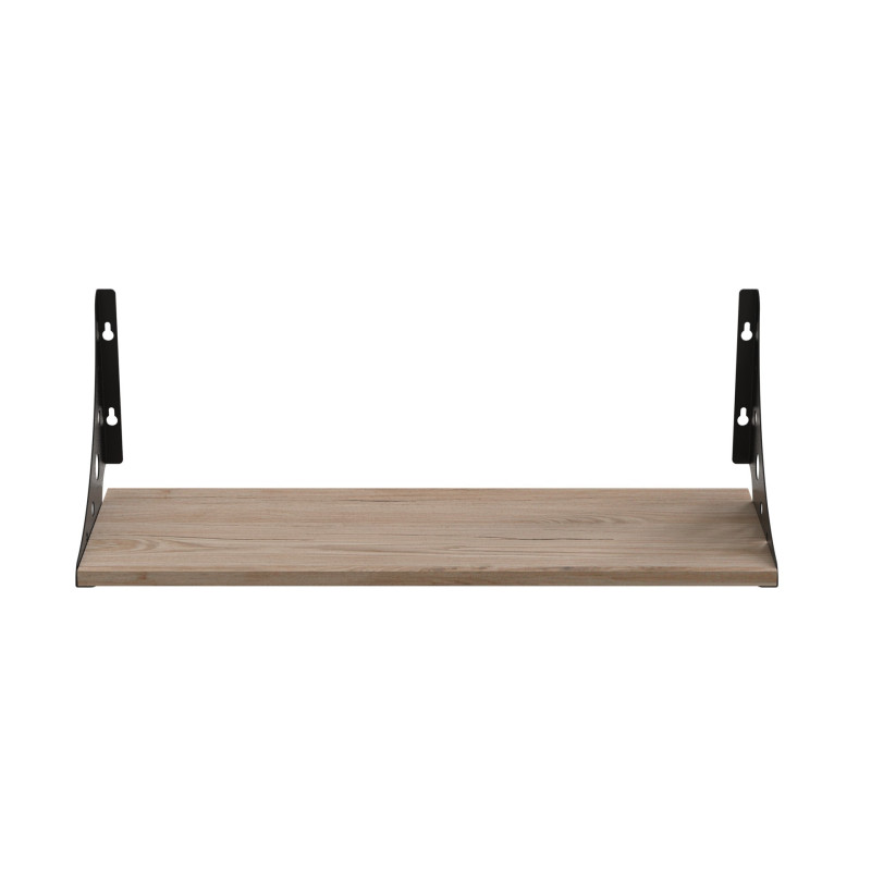 Полиця настінна Ferrum-decor Ханді 2 240x700x240 метал Чорний ДСП Дуб Сан-Марино 16 мм (FRD-102597)