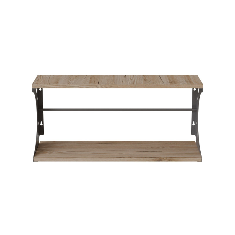 Полка настенная Ferrum-decor Букин 330x500x240 металл Серый ДСП Дуб Сан-Марино 16 мм (FRD-102857)