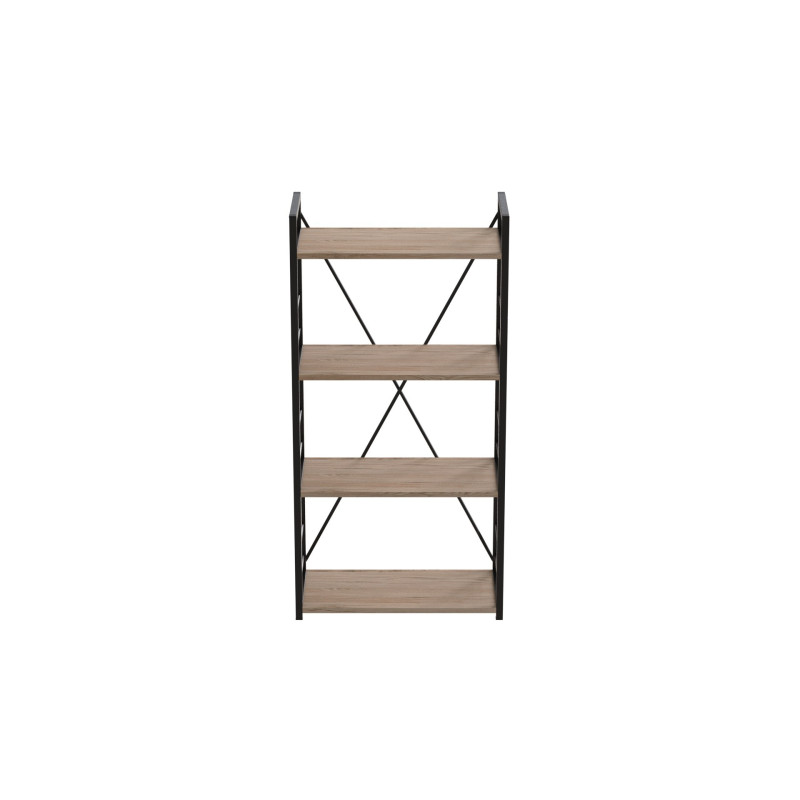 Етажерка 4/60 Ferrum-decor Серії Конект 120x60x28 чорний ДСП Дуб Сан-Марино 16мм (FRD-104237)