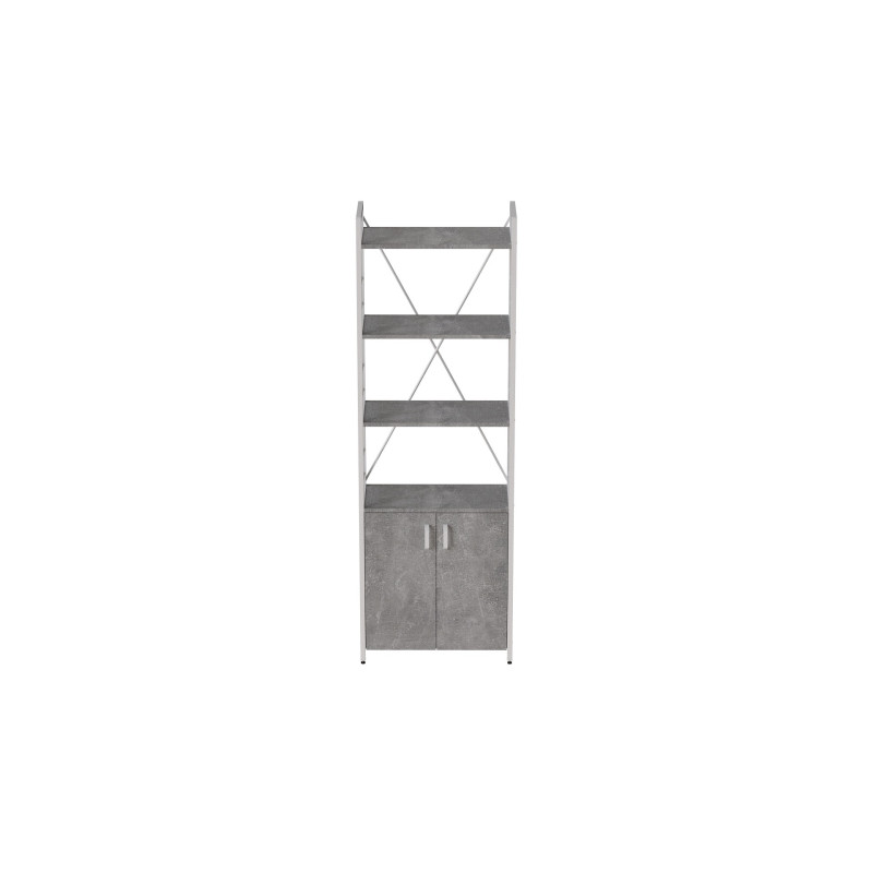 Етажерка 4/60 Ferrum-decor Серії Конект із тумбою 179x60x28 Білий ДСП Бетон (FRD-104497)