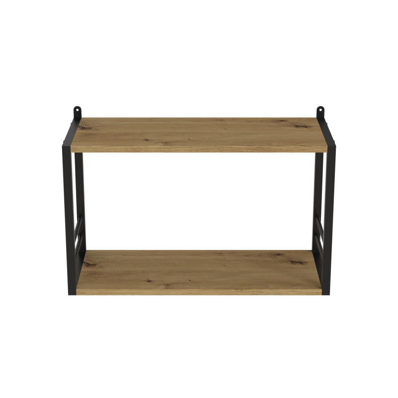 Книжкова полиця універсальна Ferrum-decor Стім 1 38x63x26 чорний ДСП Дуб Артизан 16мм (FRD-104087)