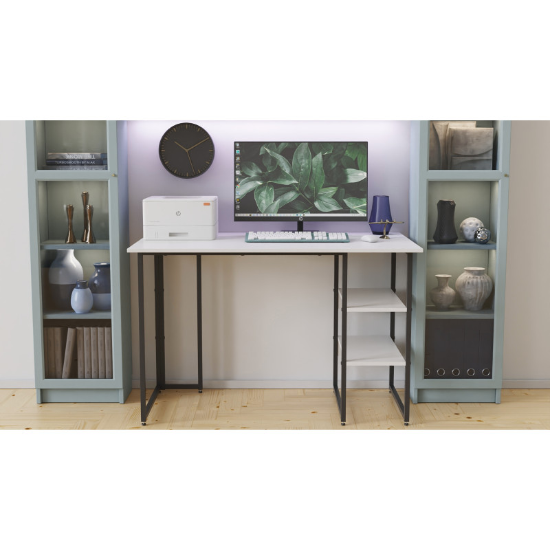 Письмовий стіл Ferrum-decor Кевін 75x120x70 чорний ДСП Біле 16мм (FRD-103827)