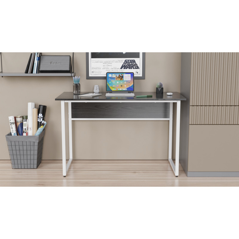Письмовий стіл із ящиками Ferrum-decor Оскар 750x1200x600 метал Сірий ДСП Біле 16 мм (FRD-103227)