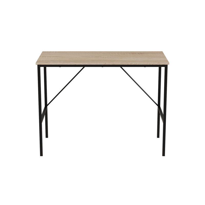 Стол письменный Line Тайм Ferrum-decor 750x1000x500 Черный металл ДСП Дуб Сонома 16 мм (FRD-104867)