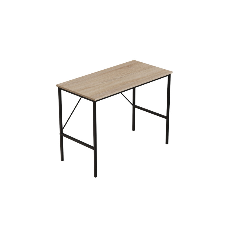 Стол письменный Line Тайм Ferrum-decor 750x1000x500 Черный металл ДСП Дуб Сонома 16 мм (FRD-104867)