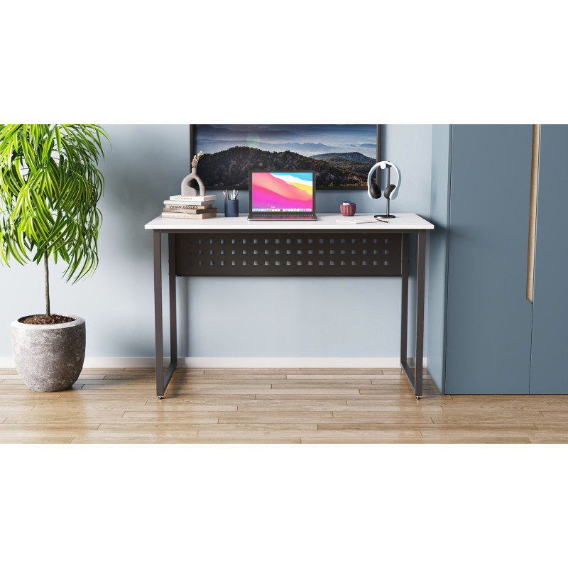 Письменный стол Ferrum-decor Майк 75x120x60 черный ДСП Белое 16мм (FRD-103857)