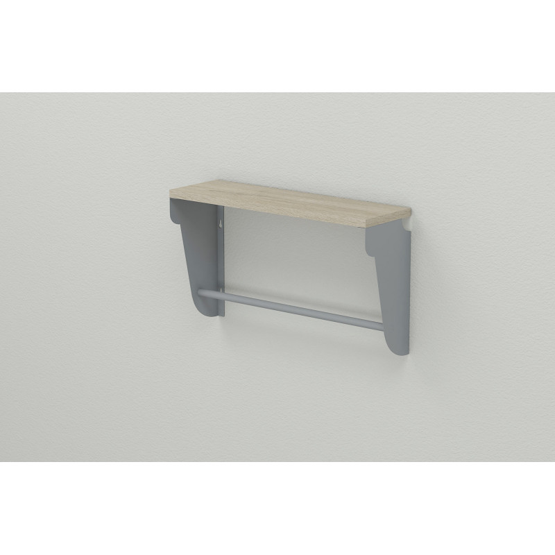 Полка настенная Ferrum-decor Свит 300x600x150 металл Серый ДСП Сонома 16 мм (FRD-102817)
