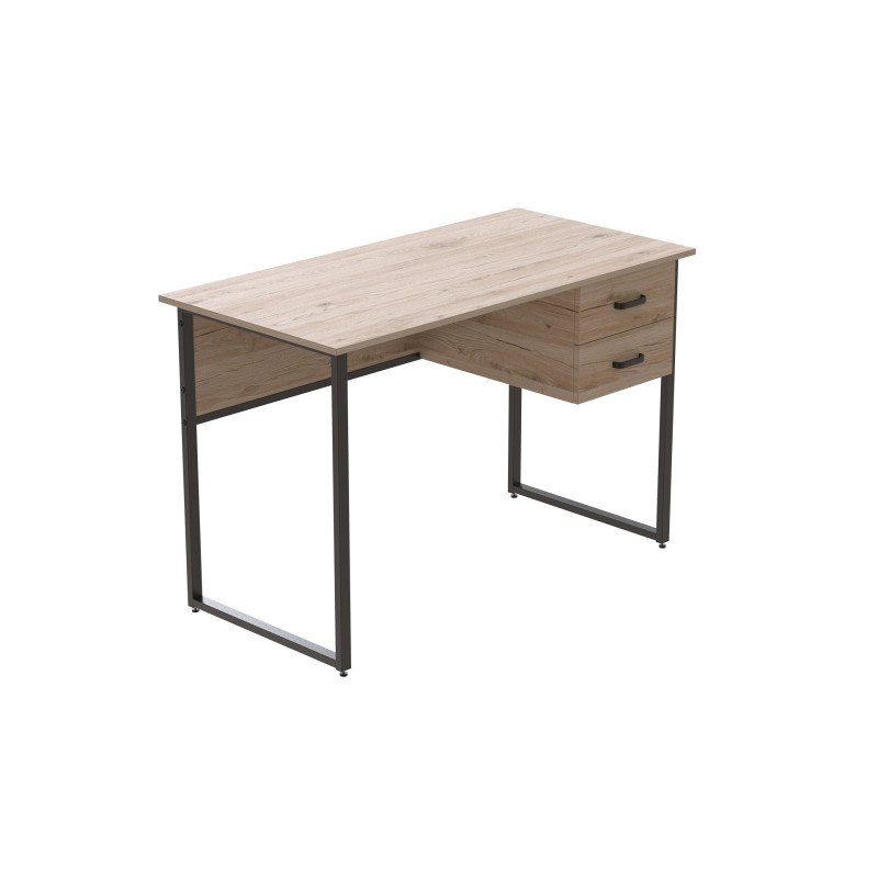 Комп'ютерний стіл Ferrum-decor Дакота 75x120x70 чорний ДСП Дуб Сан-Марино 16мм (FRD-101947)